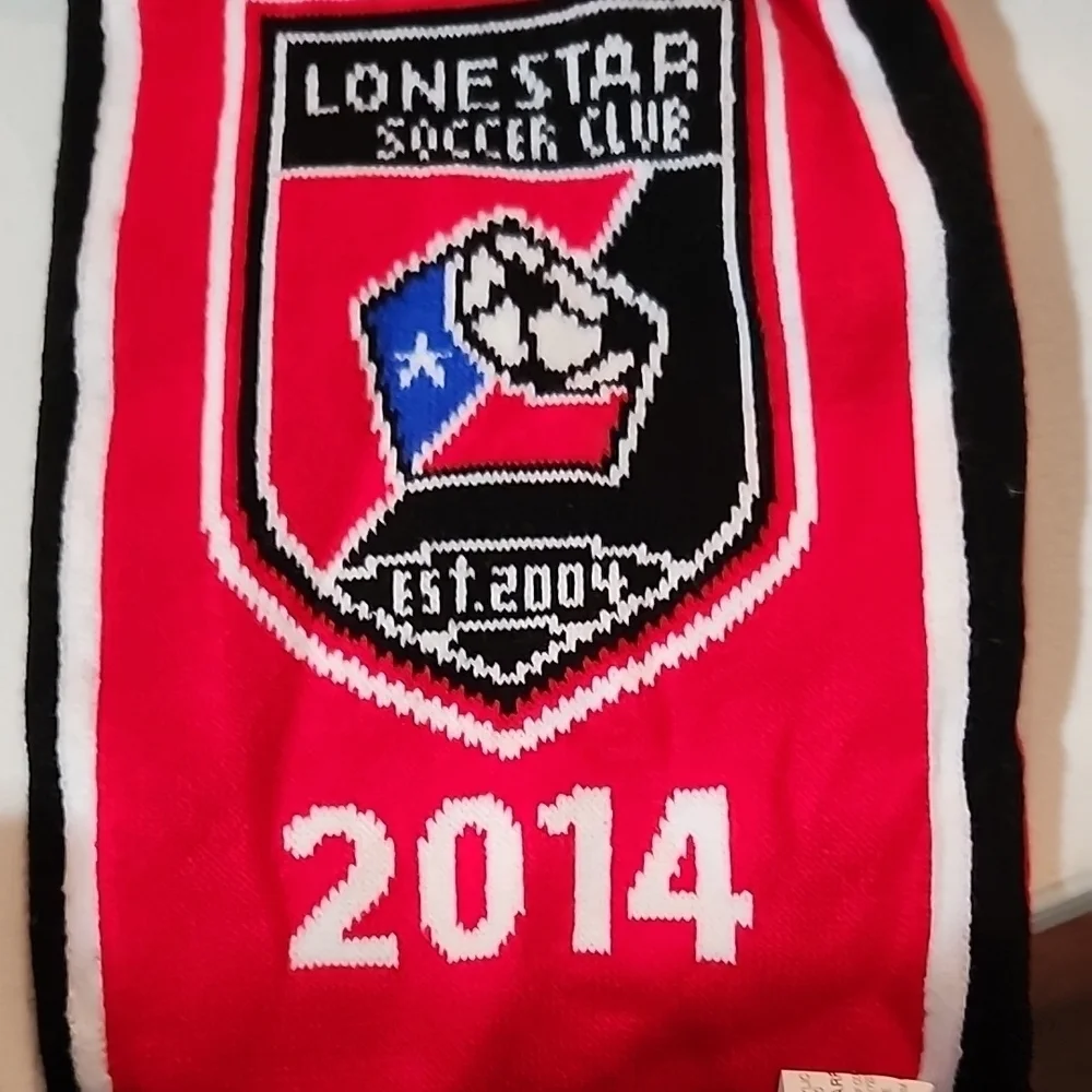 Lone Star Sovcer Club scarf mens 10 year anniversary 2014 vintage scarf